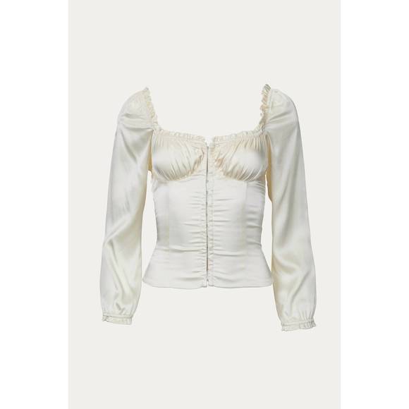 NEW MERRIT CHARLES dakota top in ivory - Picture 1 of 4